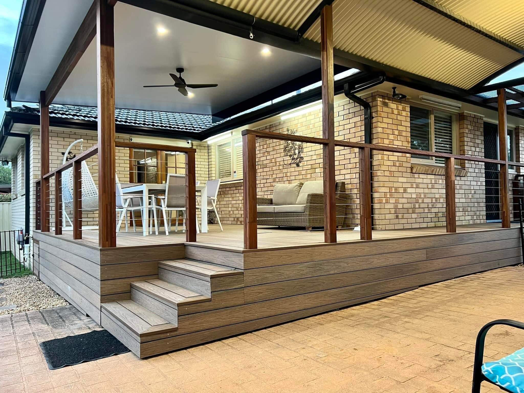 Walnut Composite Decking - Abbey Timber