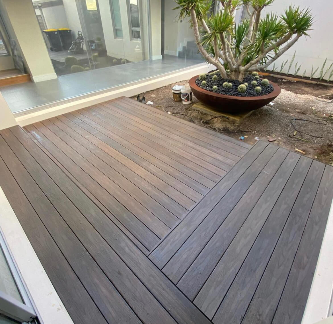 Walnut Composite Decking - Abbey Timber