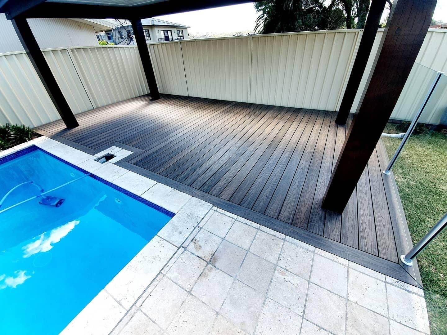 Walnut Composite Decking - Abbey Timber