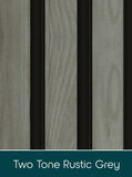 Two Tone Rustic Grey - Resistance 3D Panelling